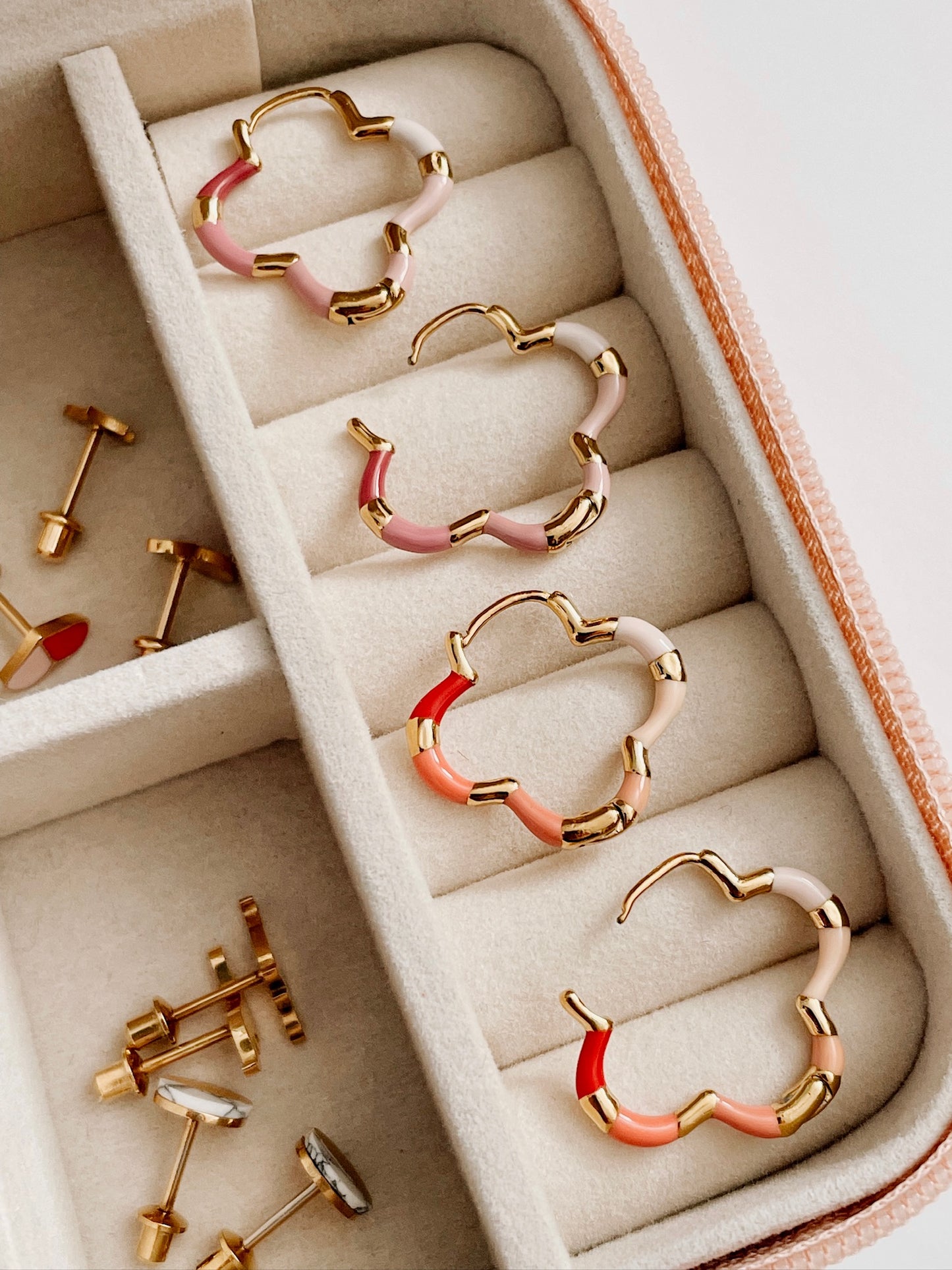 Blush Bloom Hoops
