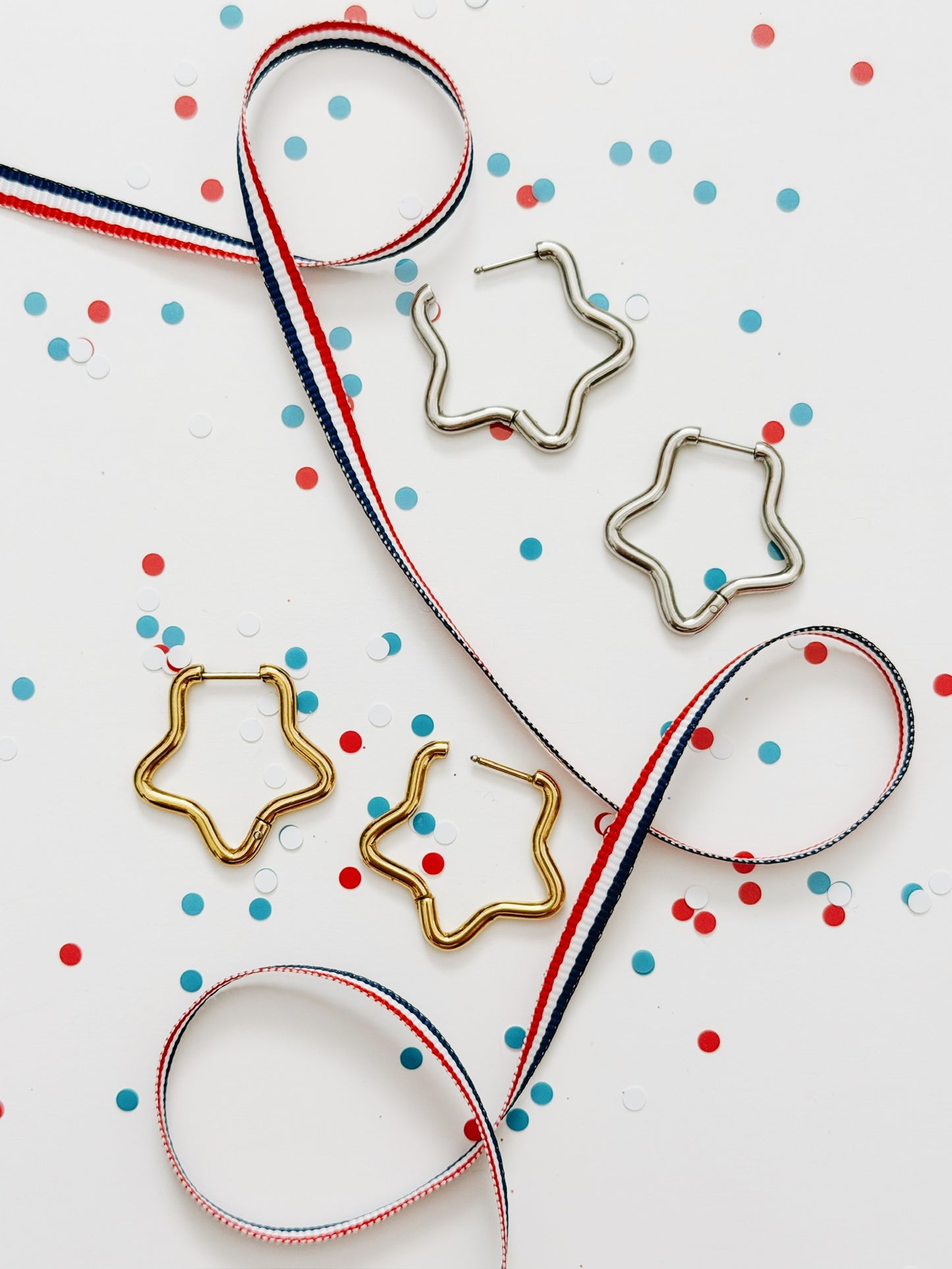 Star Hoop Earrings