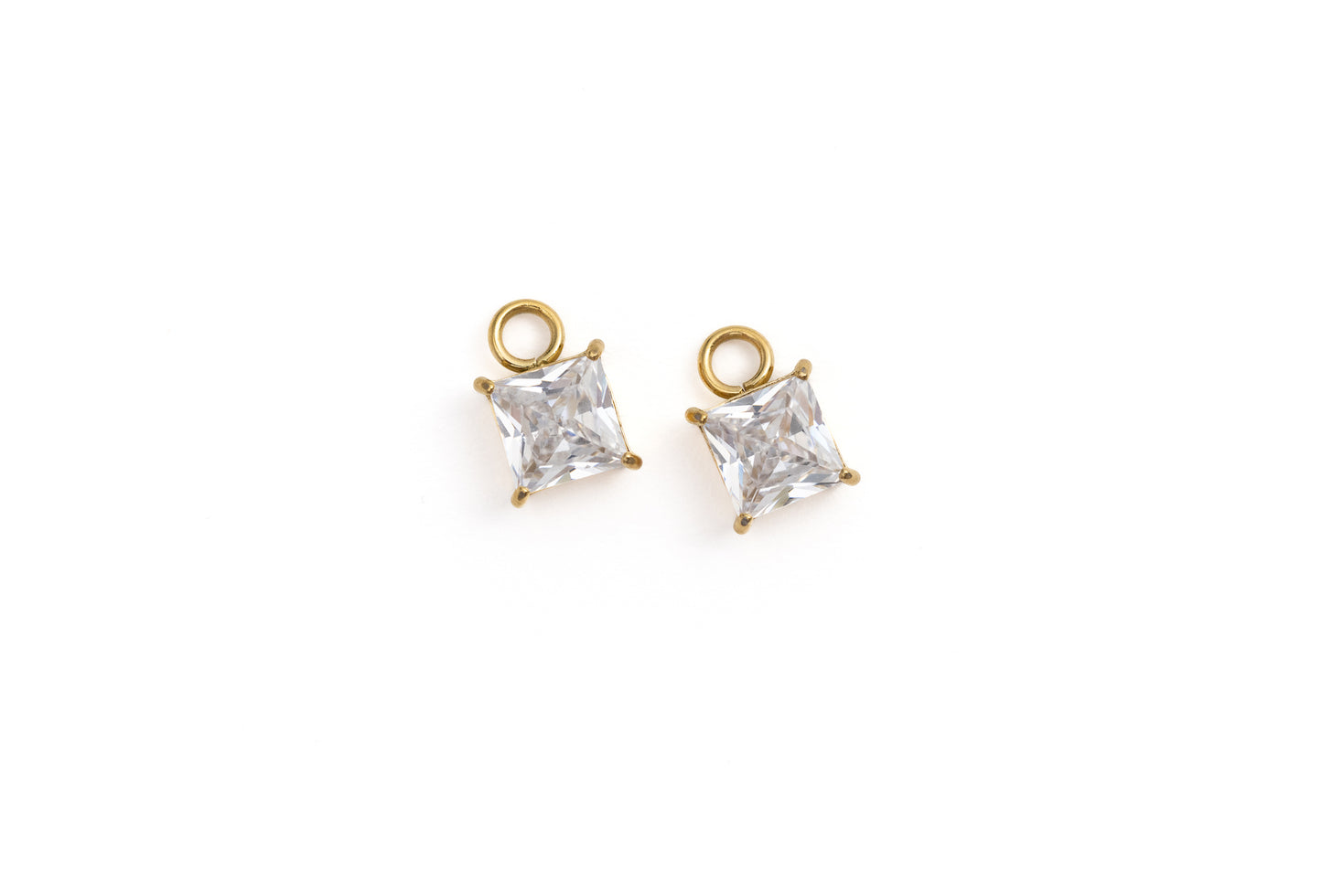 Square Crystal Charm