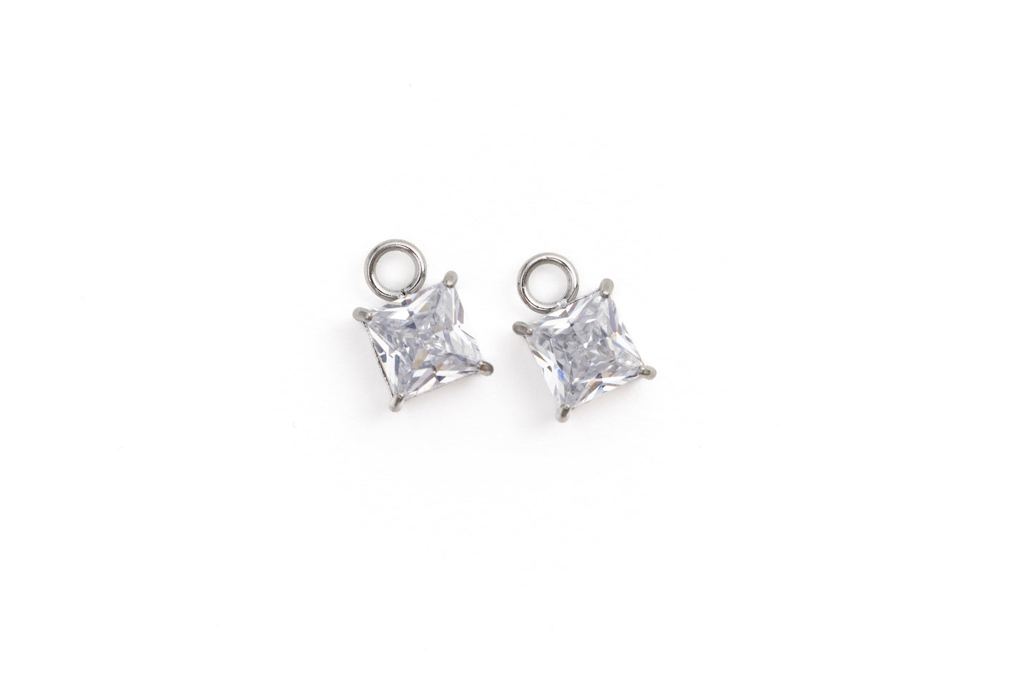 Square Crystal Charm
