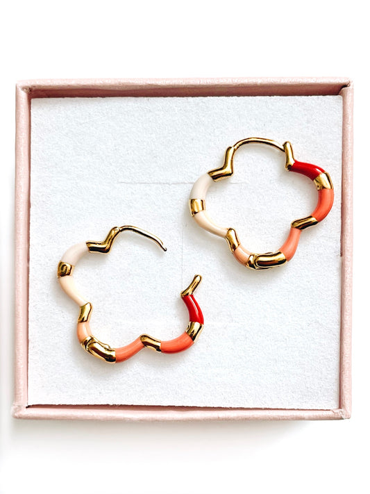 Blush Bloom Hoops