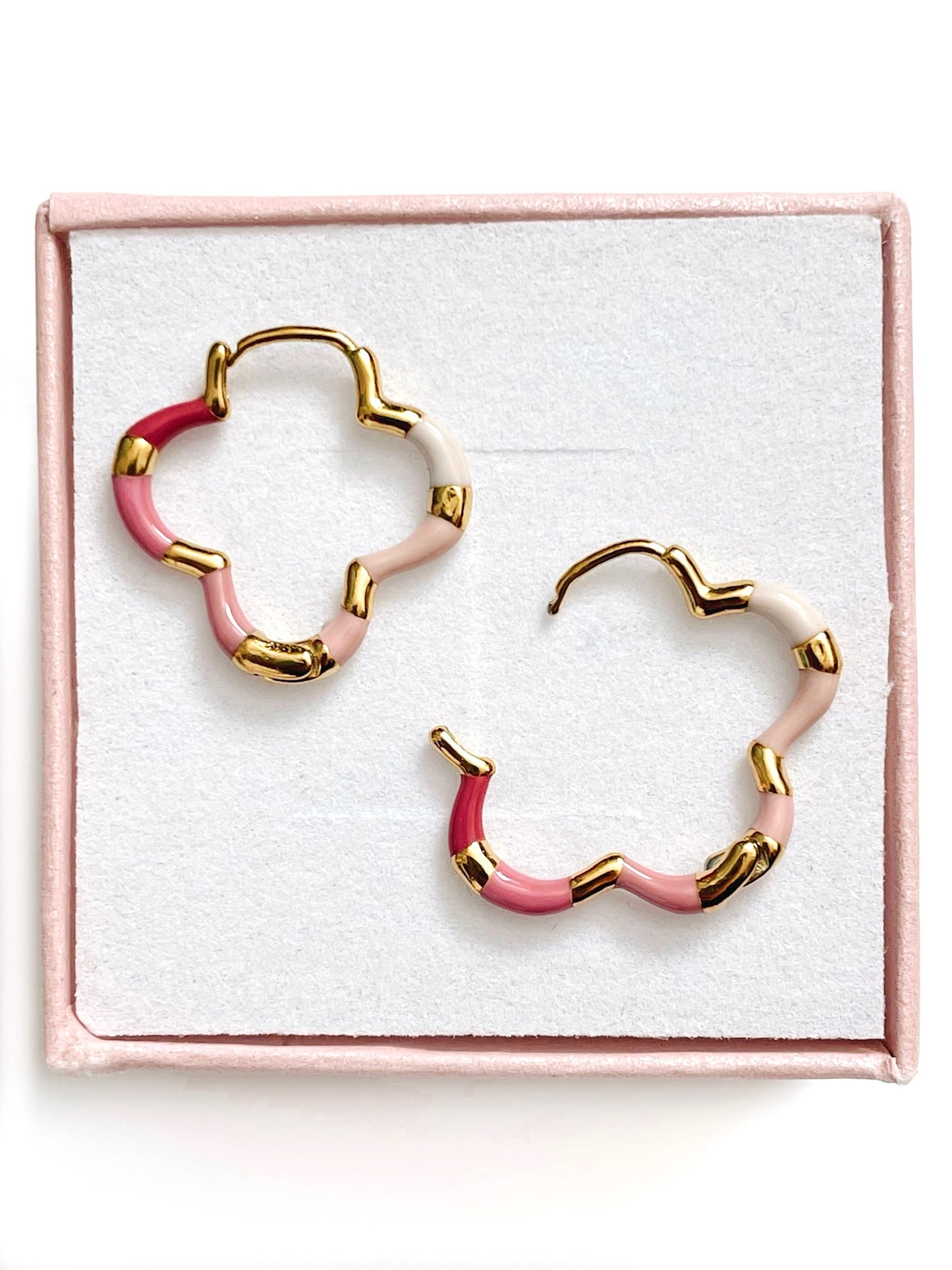 Blush Bloom Hoops