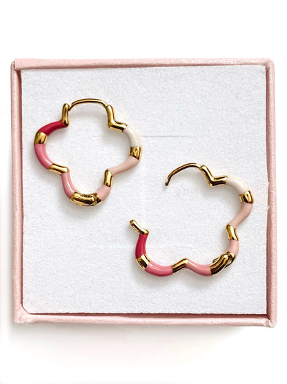 Blush Bloom Hoops
