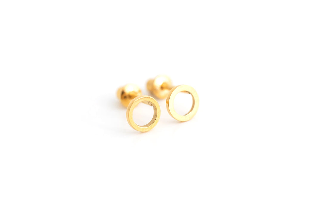 6mm Open Circle Gold